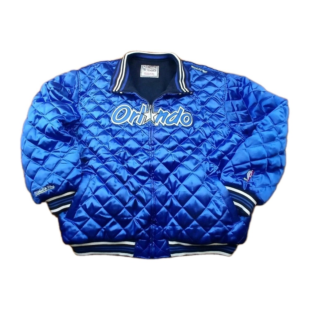 Mitchell & Ness Throwback Satin Jacket Magic 3XL Reversible Embroidered Quilted